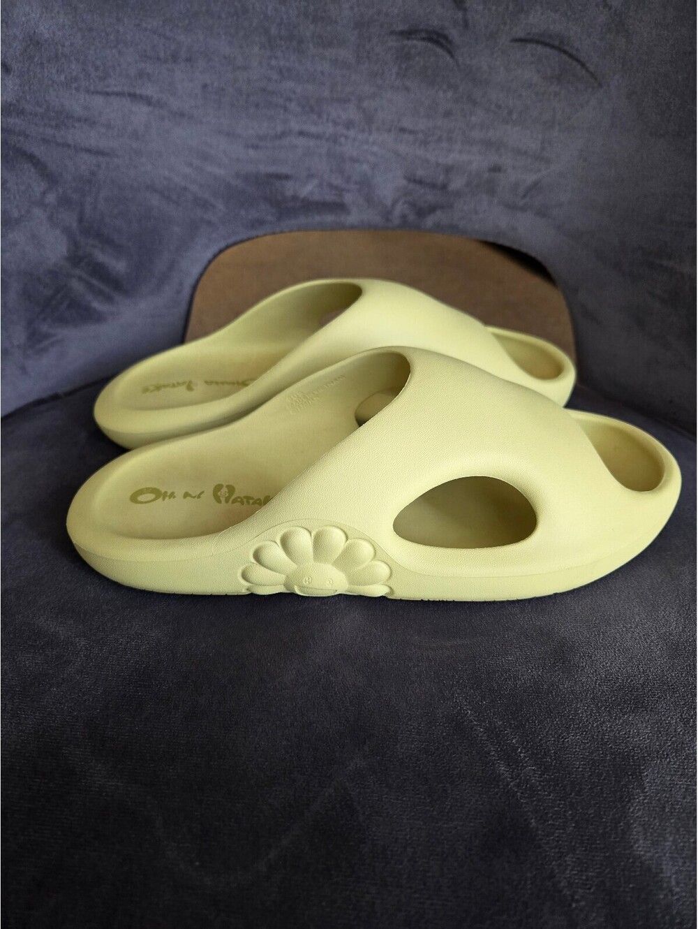 Takashi Murakami Ohana Hatake Surippa Lime Zest Eva Slide Sandals Men 9 US